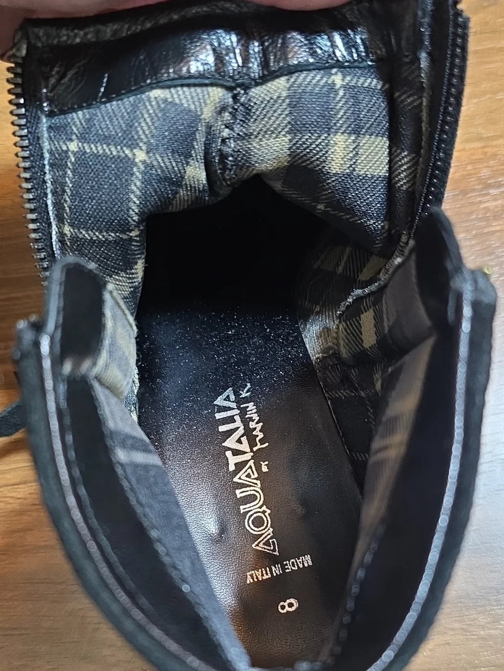 Aquatalia Finn Weatherproof Black Suede Ankle Booties